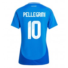 Italien Lorenzo Pellegrini #10 Hemmatröja Dam EM 2024 Korta ärmar